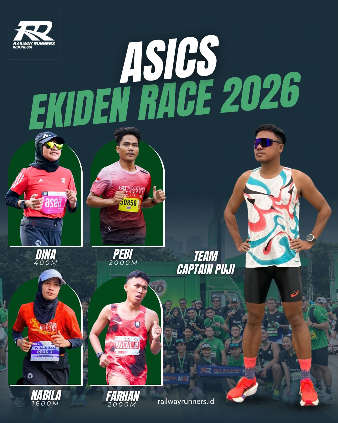 Railway Runners Tampil Solid di ASICS Ekiden Race 2026
